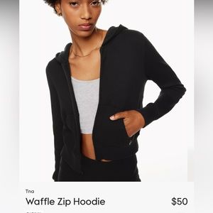 3 TNA WAFFLE ZIP HOODIES . Size small . No tags .